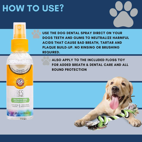 Dog Breath Freshener Bundle Including Mint Retail Floss Toy